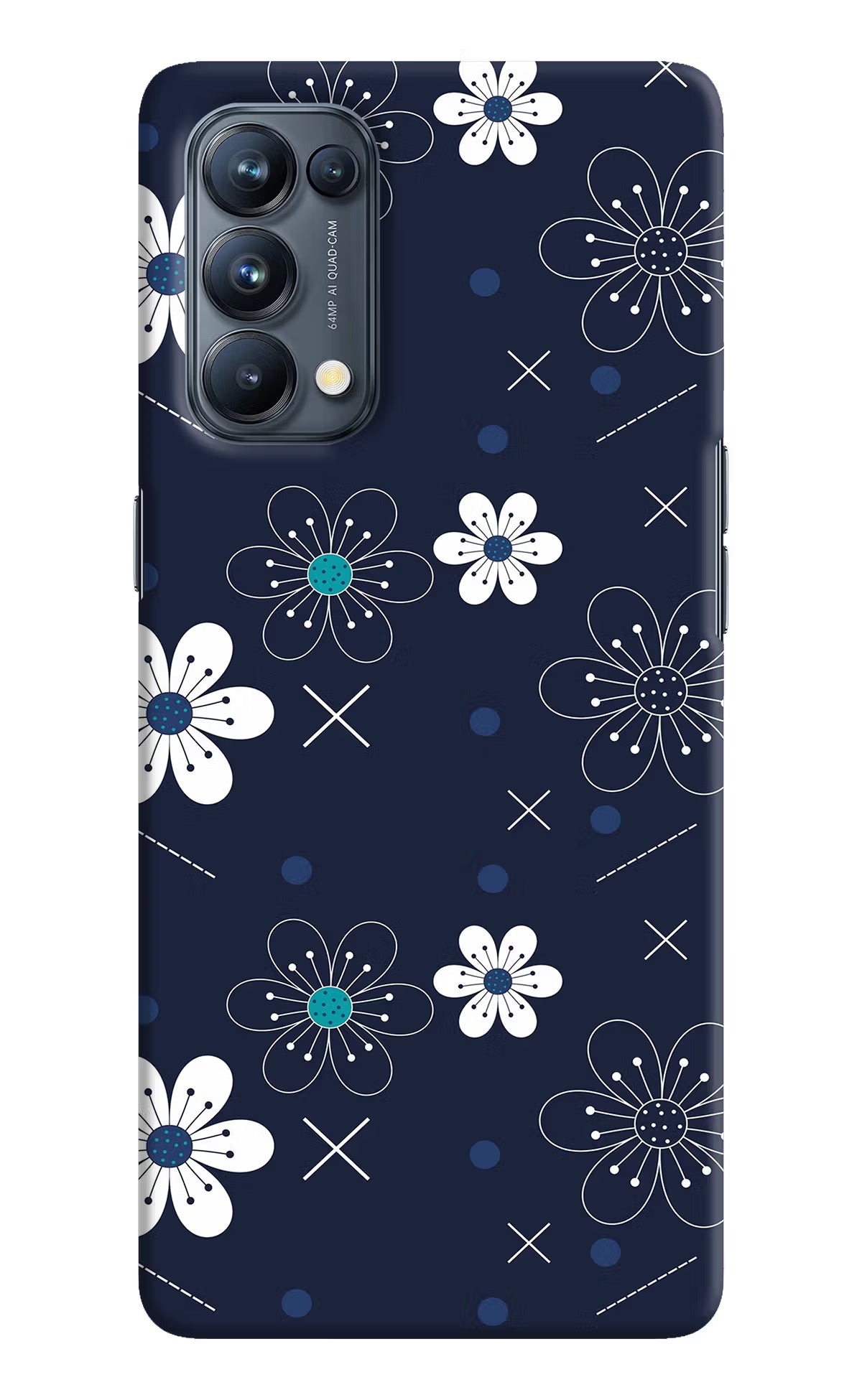 Flowers Oppo Reno5 Pro 5G Hard Case Back Cover by Casekaro
