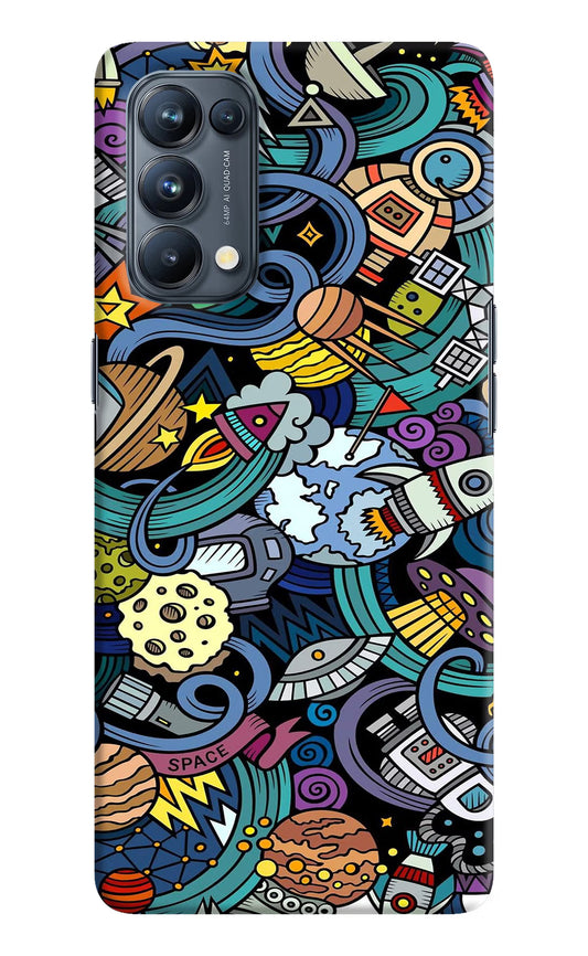 Space Abstract Oppo Reno5 Pro 5G Hard Case Back Cover by Casekaro