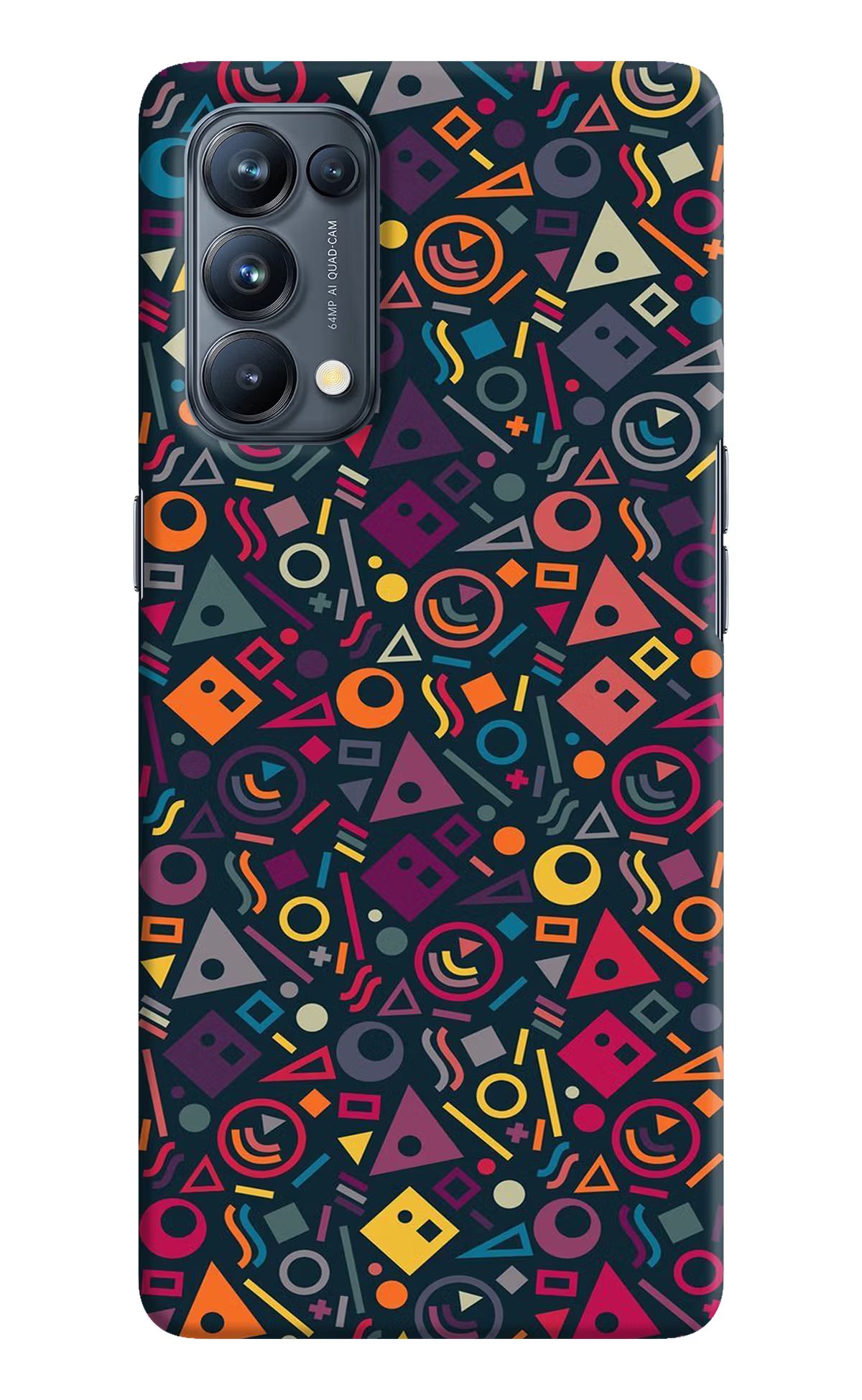 Geometric Abstract Oppo Reno5 Pro 5G Hard Case Back Cover by Casekaro