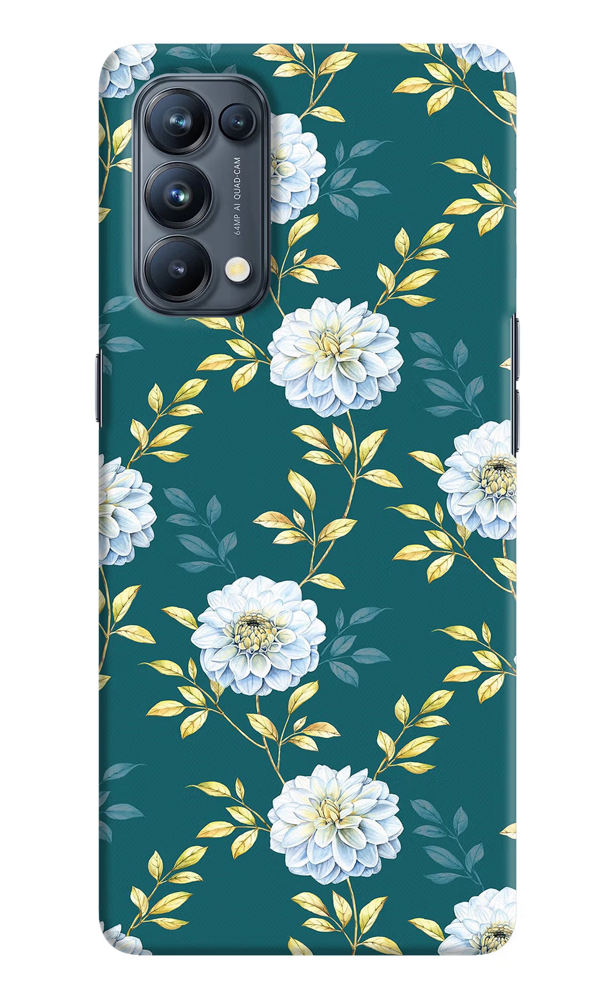 Flowers Oppo Reno5 Pro 5G Hard Case Back Cover by Casekaro