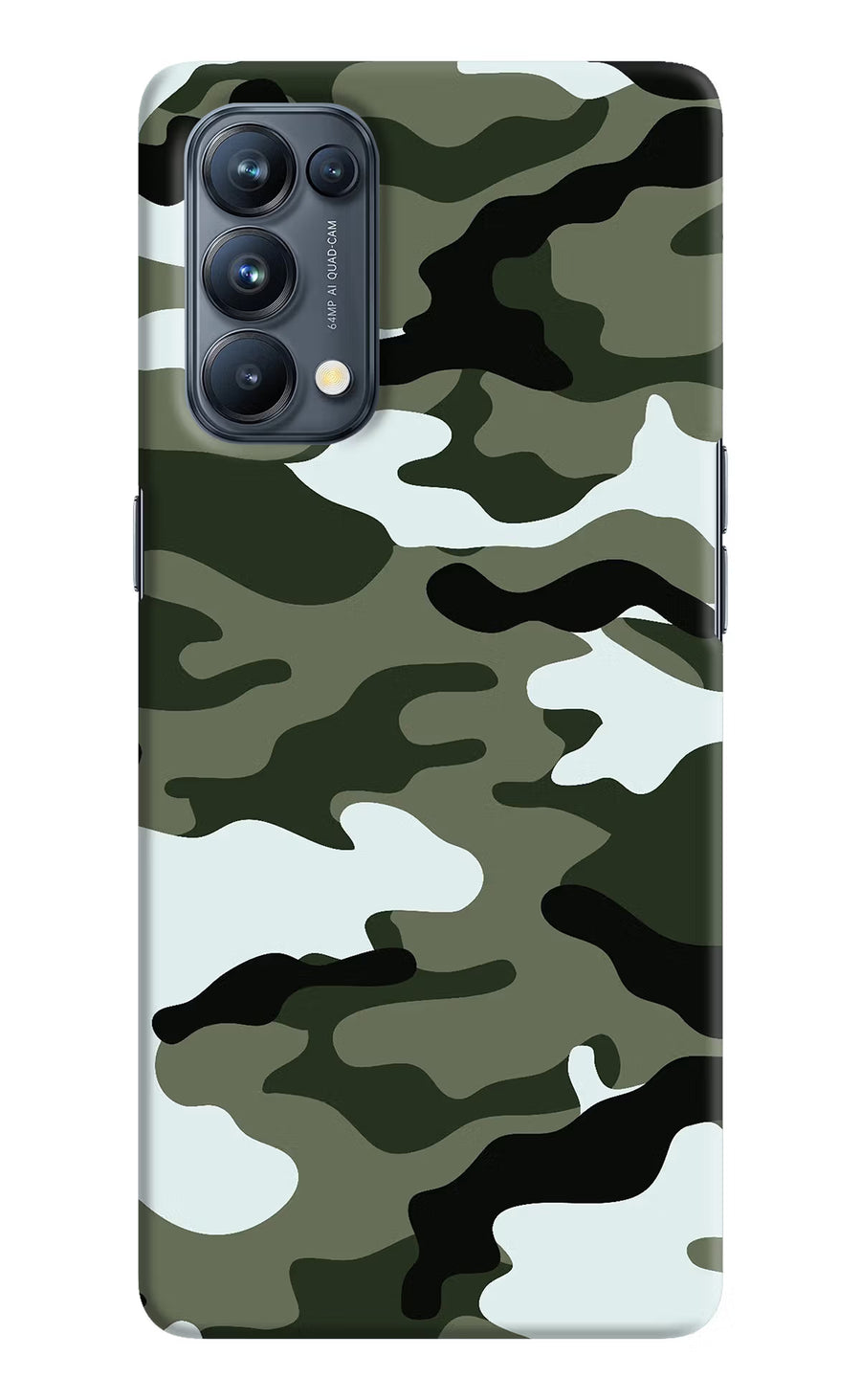 Camouflage Oppo Reno5 Pro 5G Back Cover, Hard case