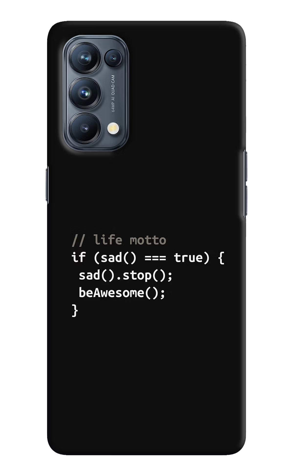 Life Motto Code Oppo Reno5 Pro 5G Hard Case Back Cover by Casekaro