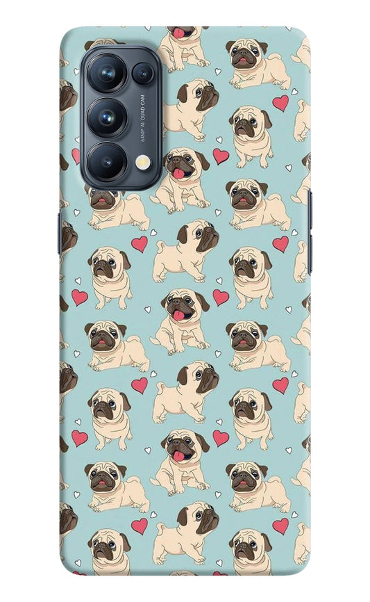 Pug Dog Oppo Reno5 Pro 5G Hard Case Back Cover by Casekaro