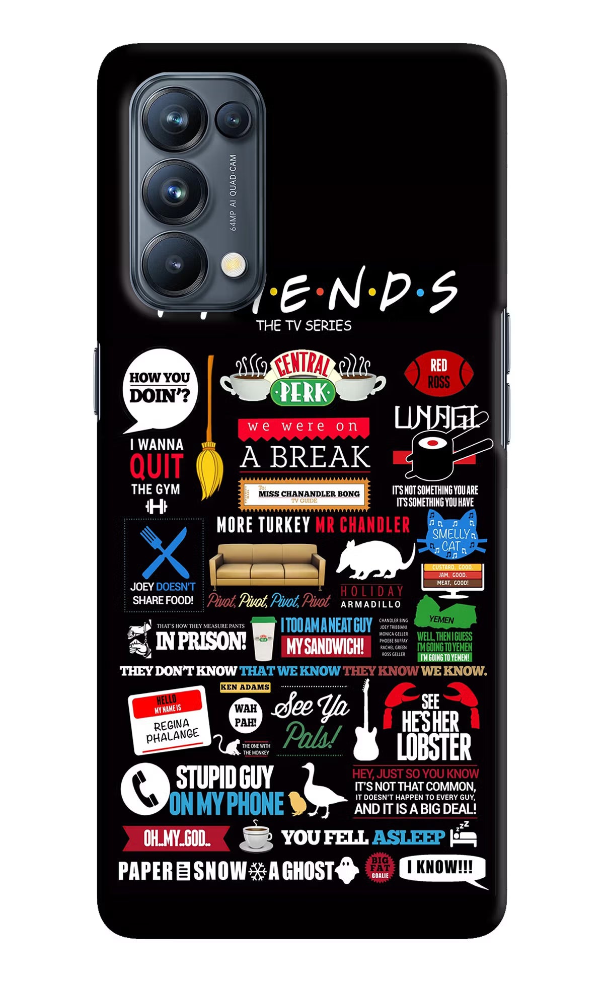 FRIENDS Oppo Reno5 Pro 5G Hard Case Back Cover by Casekaro