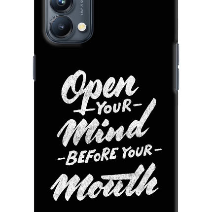 Open Your Mind Before Your Mouth Oppo Reno5 Pro 5G Hard Case Back Cover by Casekaro