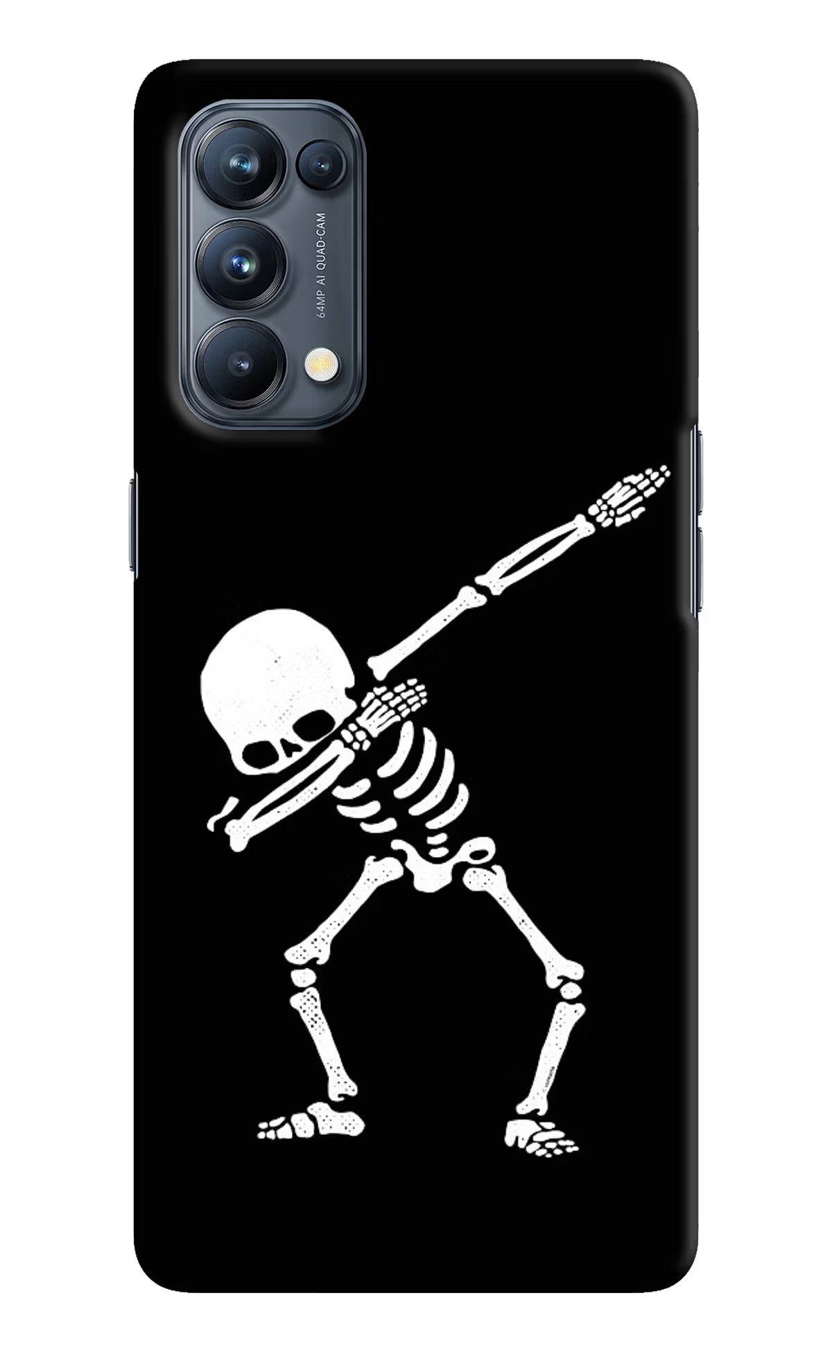 Dabbing Skeleton Art Oppo Reno5 Pro 5G Hard Case Back Cover by Casekaro