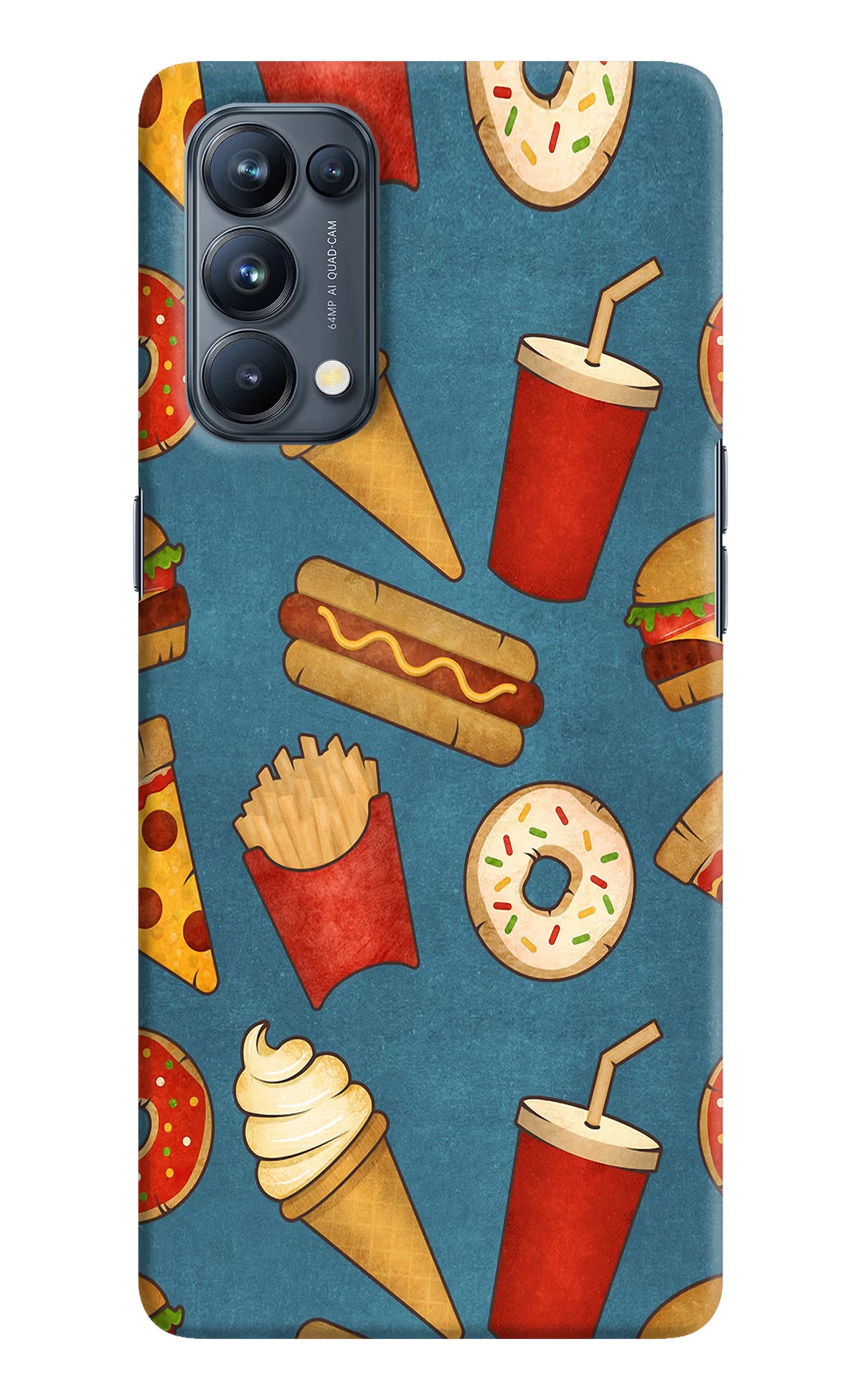 Foodie Oppo Reno5 Pro 5G Hard Case Back Cover by Casekaro