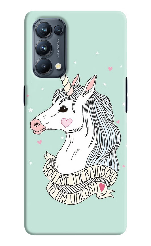 Unicorn Wallpaper Oppo Reno5 Pro 5G Hard Case Back Cover by Casekaro