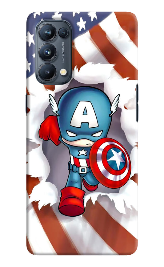 Captain America Oppo Reno5 Pro 5G Hard Case Back Cover by Casekaro