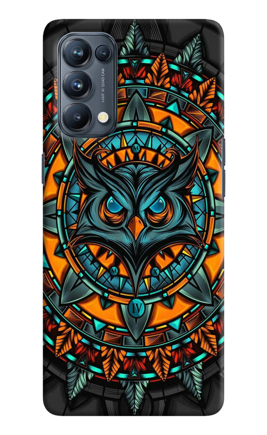 Angry Owl Art Oppo Reno5 Pro 5G Hard Case Back Cover by Casekaro