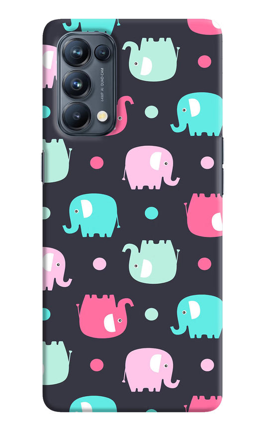 Elephants Oppo Reno5 Pro 5G Hard Case Back Cover by Casekaro