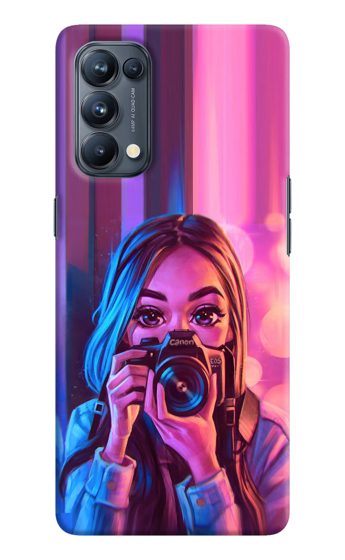 Girl Photographer Oppo Reno5 Pro 5G Hard Case Back Cover by Casekaro