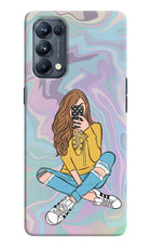 Selfie Girl Oppo Reno5 Pro 5G Hard Case Back Cover by Casekaro
