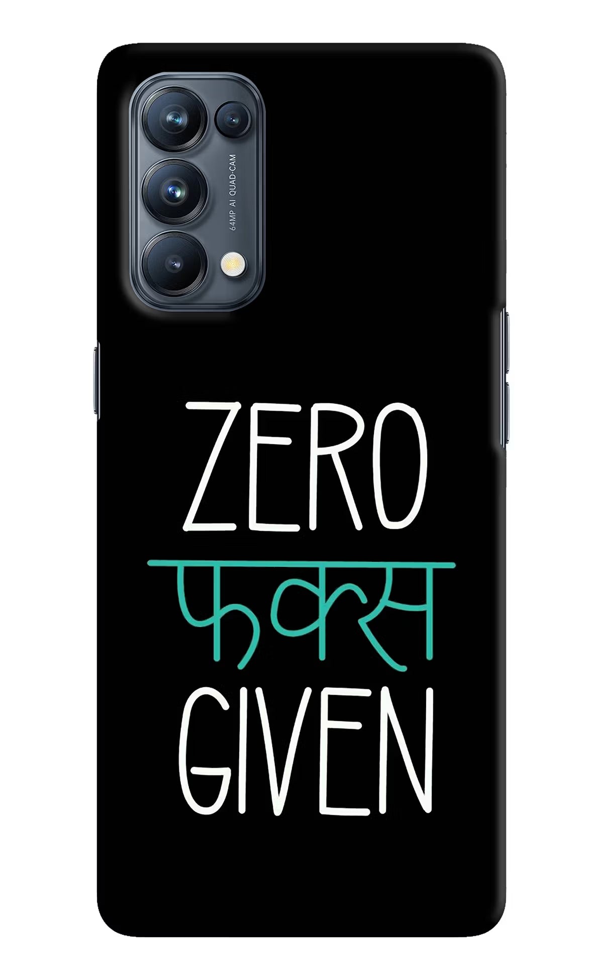 Zero Fucks Given Oppo Reno5 Pro 5G Hard Case Back Cover by Casekaro