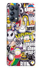 Sticker Bomb Oppo Reno5 Pro 5G Hard Case Back Cover by Casekaro