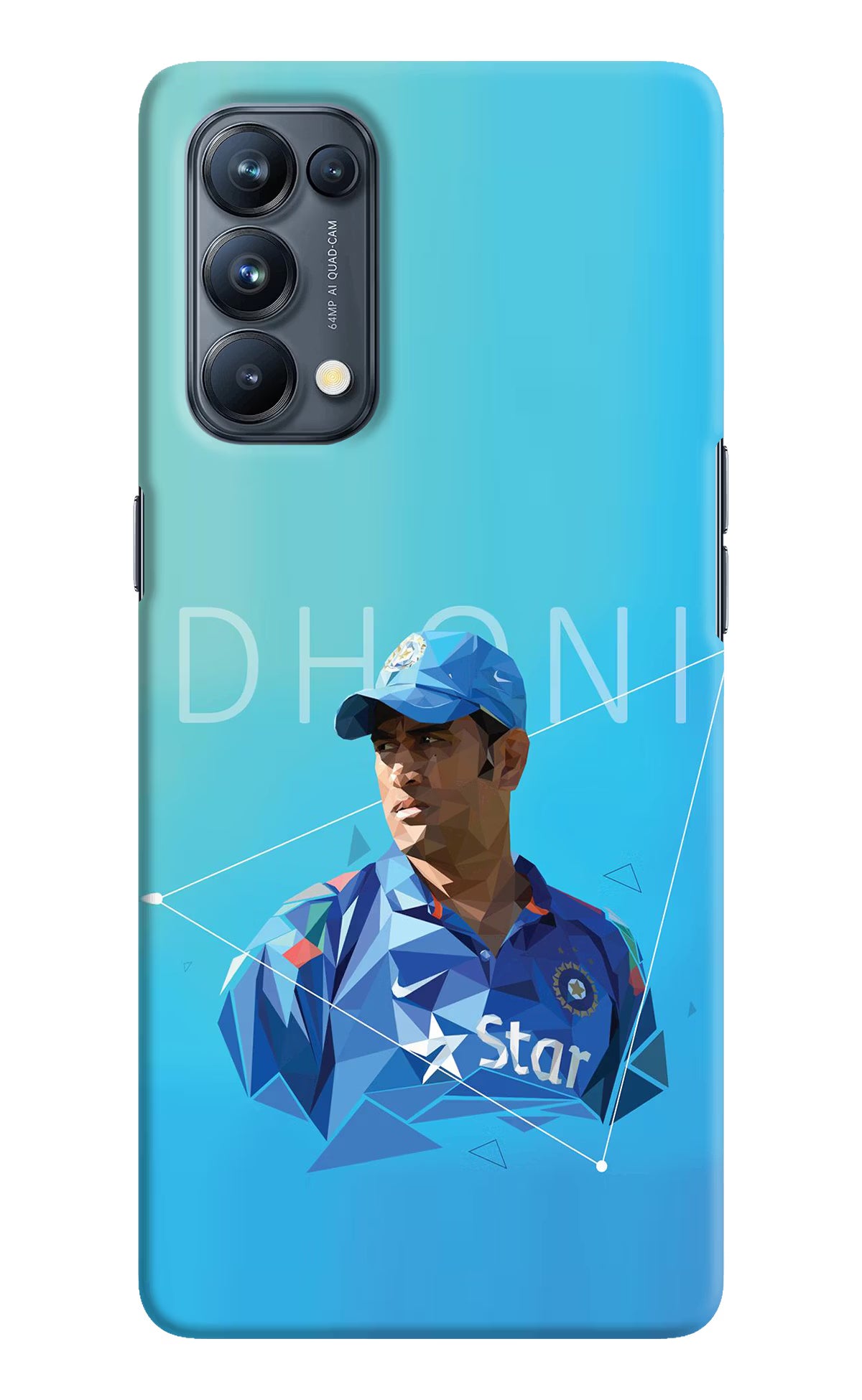 Dhoni Artwork Oppo Reno5 Pro 5G Hard Case Back Cover by Casekaro