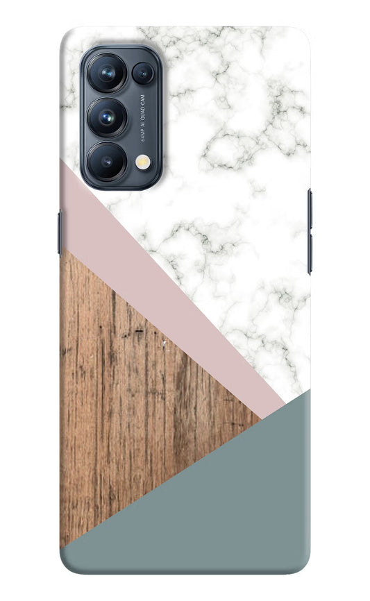 Marble wood Abstract Oppo Reno5 Pro 5G Hard Case Back Cover by Casekaro