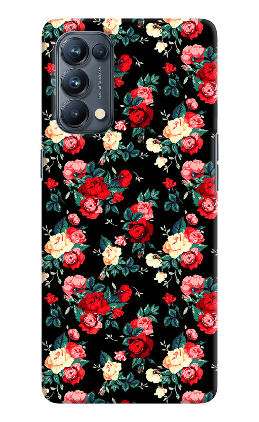 Rose Pattern Oppo Reno5 Pro 5G Hard Case Back Cover by Casekaro
