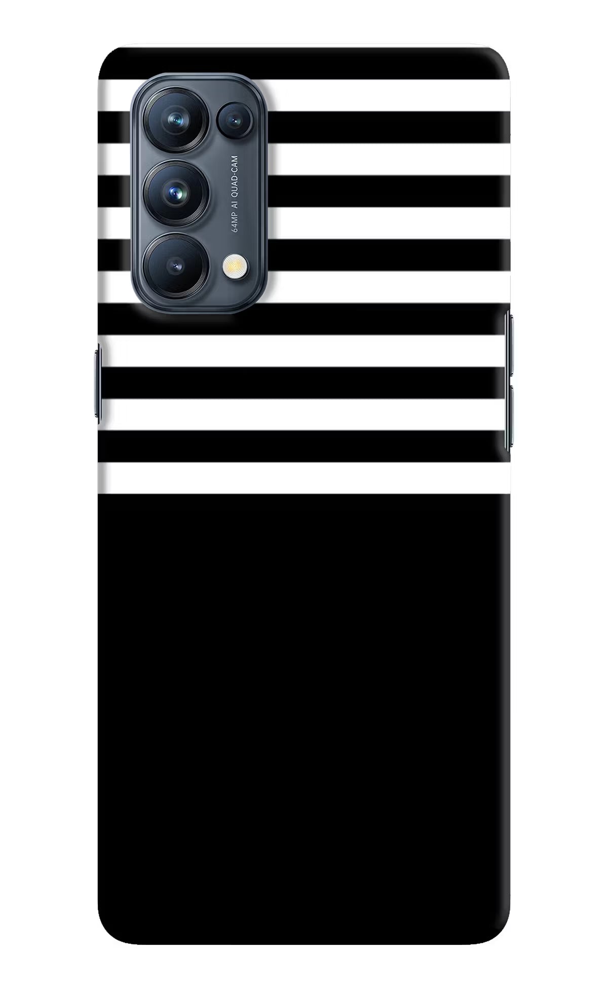 Black and White Print Oppo Reno5 Pro 5G Hard Case Back Cover by Casekaro