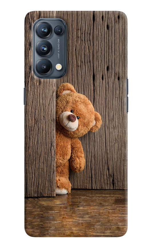 Teddy Wooden Oppo Reno5 Pro 5G Hard Case Back Cover by Casekaro