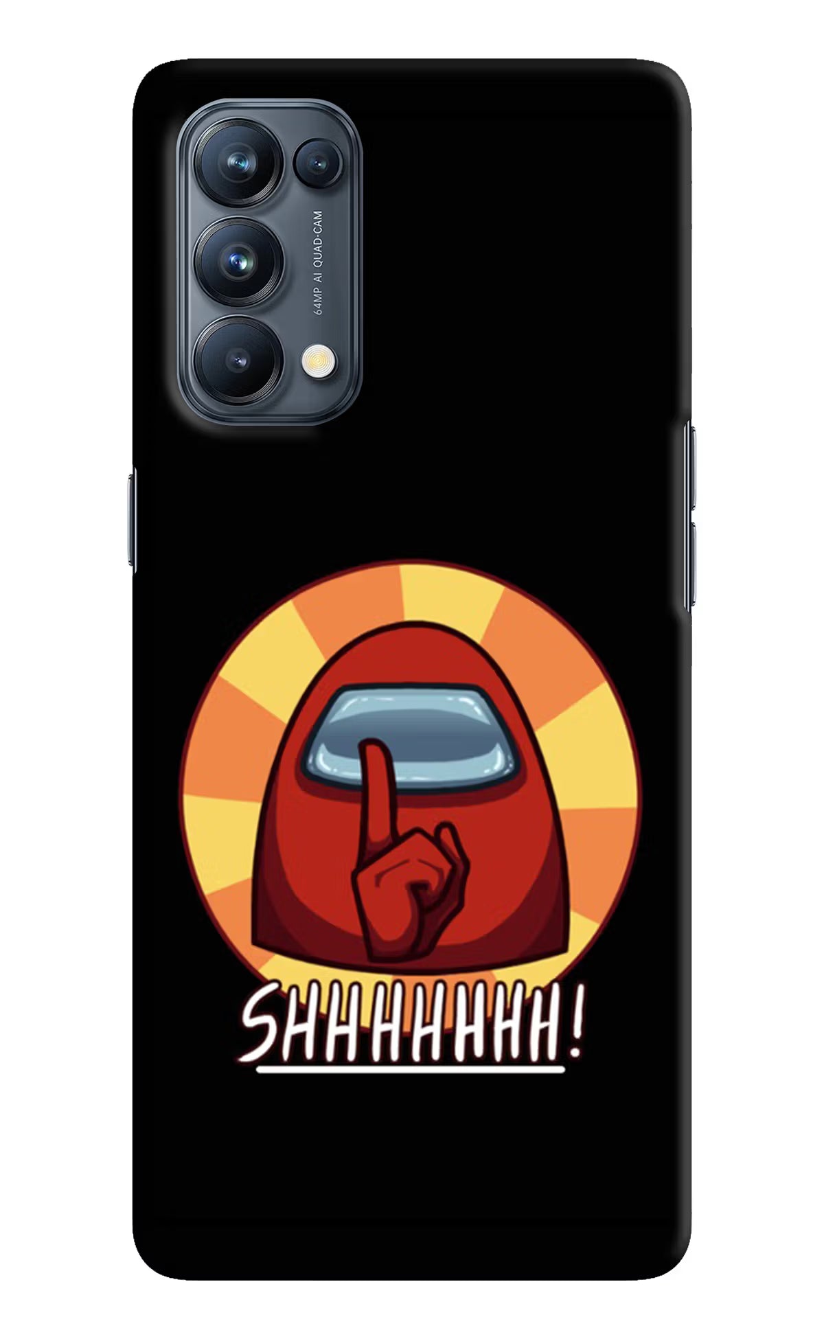 Among Us Shhh! Oppo Reno5 Pro 5G Hard Case Back Cover by Casekaro