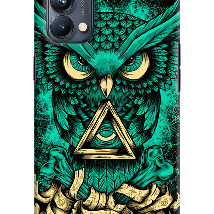 Green Owl Oppo Reno5 Pro 5G Hard Case Back Cover by Casekaro