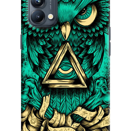Green Owl Oppo Reno5 Pro 5G Hard Case Back Cover by Casekaro