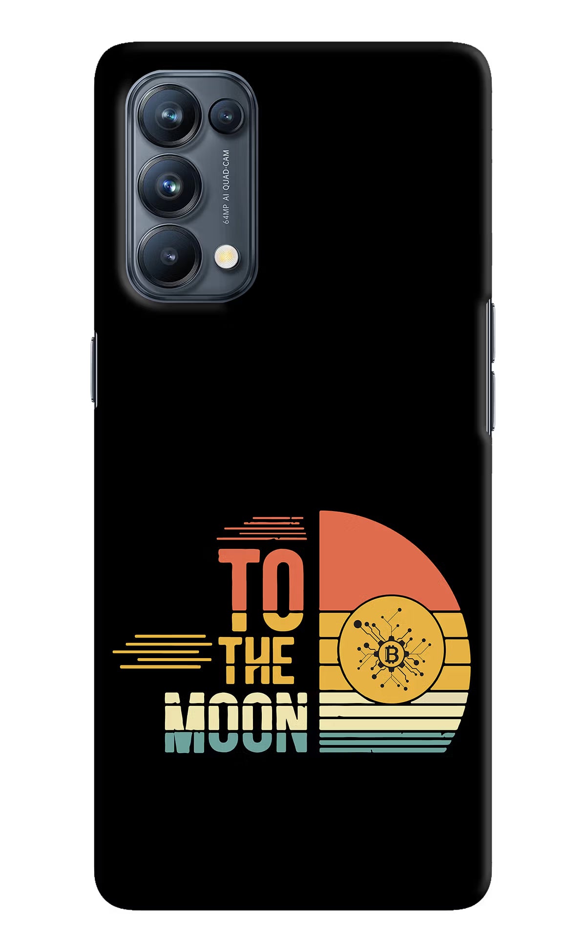 To the Moon Oppo Reno5 Pro 5G Hard Case Back Cover by Casekaro