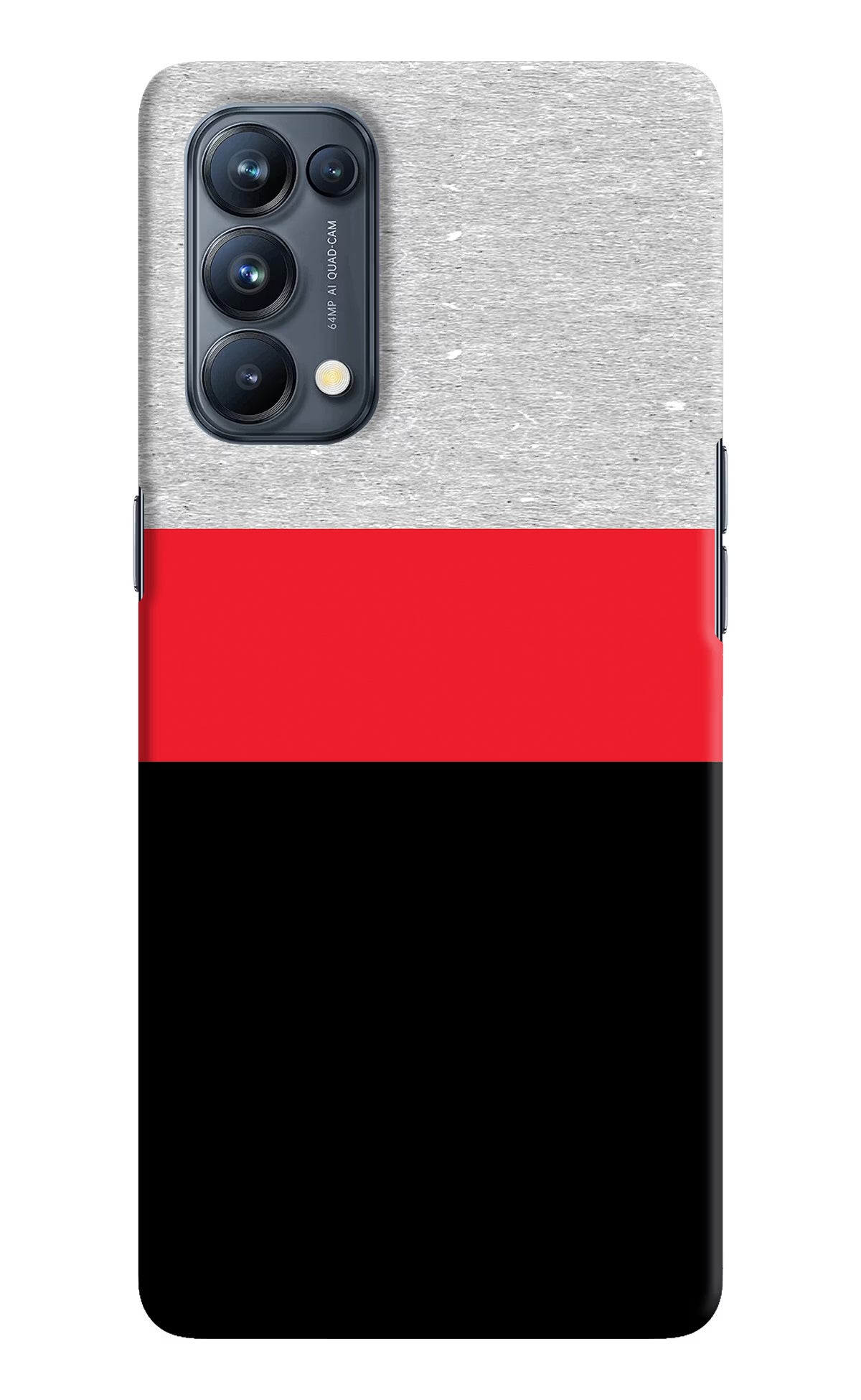 Tri Color Pattern Oppo Reno5 Pro 5G Hard Case Back Cover by Casekaro