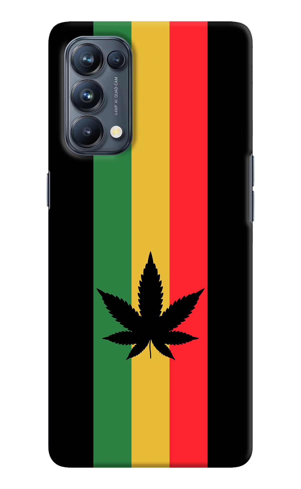 Weed Flag Oppo Reno5 Pro 5G Hard Case Back Cover by Casekaro