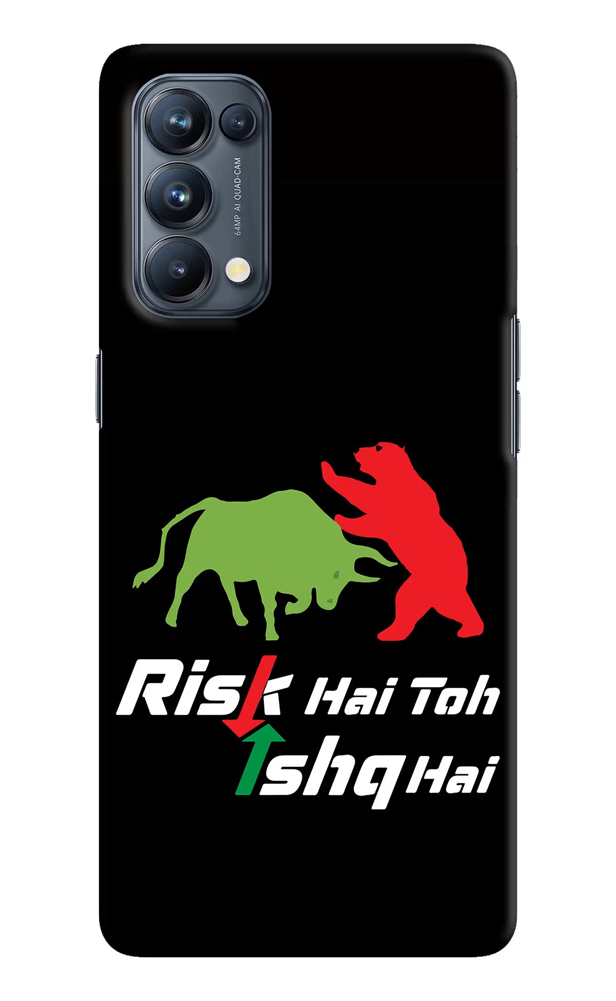 Risk Hai Toh Ishq Hai Oppo Reno5 Pro 5G Hard Case Back Cover by Casekaro