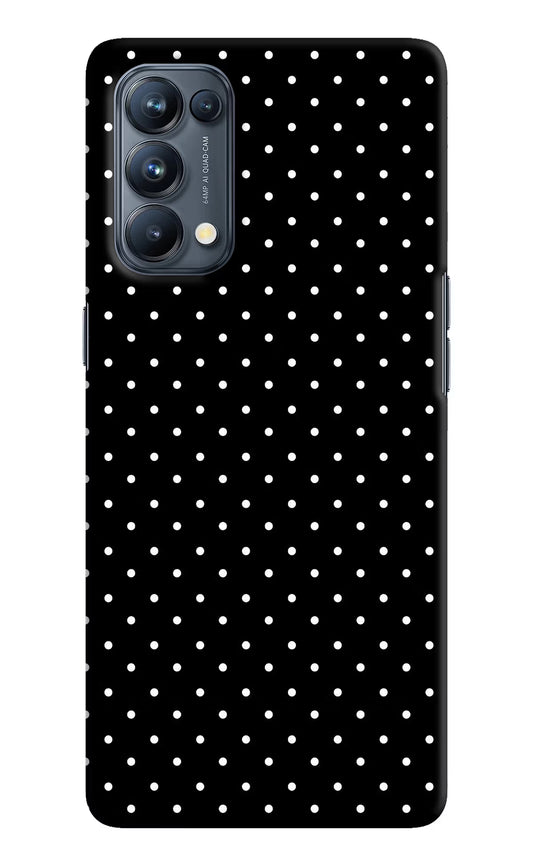 White Dots Oppo Reno5 Pro 5G Hard Case Back Cover by Casekaro