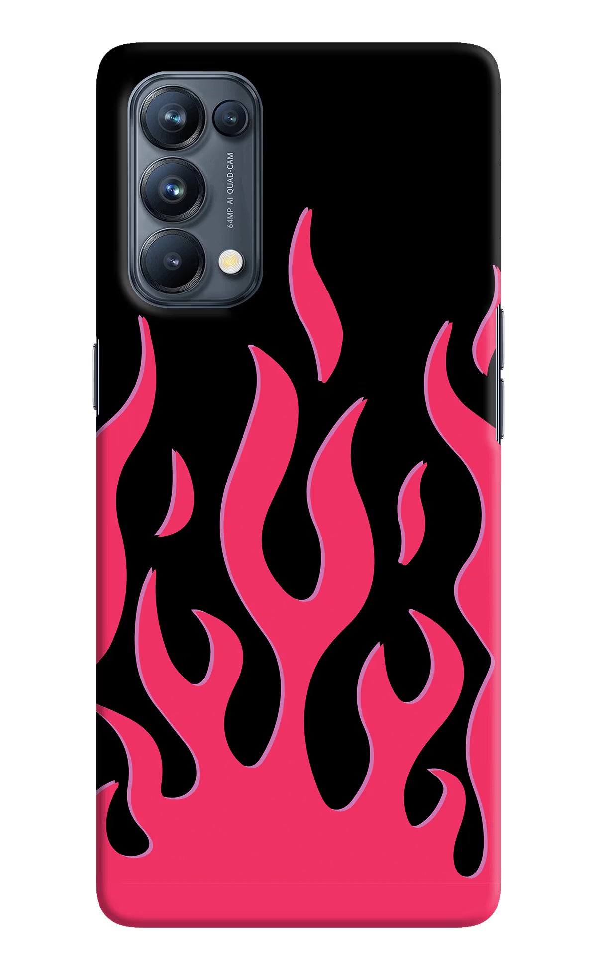 Fire Flames Oppo Reno5 Pro 5G Hard Case Back Cover by Casekaro