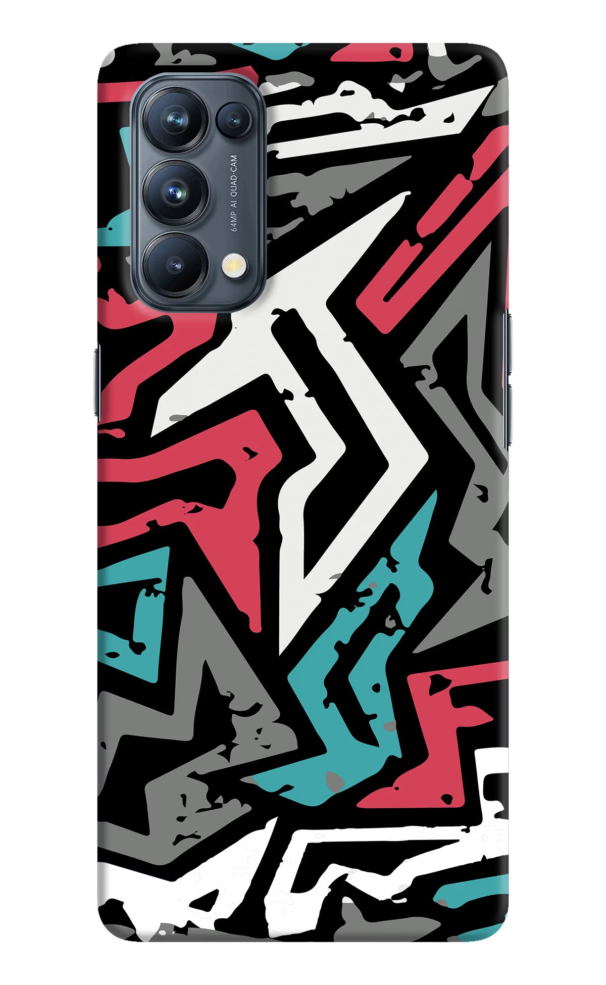Geometric Graffiti Oppo Reno5 Pro 5G Hard Case Back Cover by Casekaro