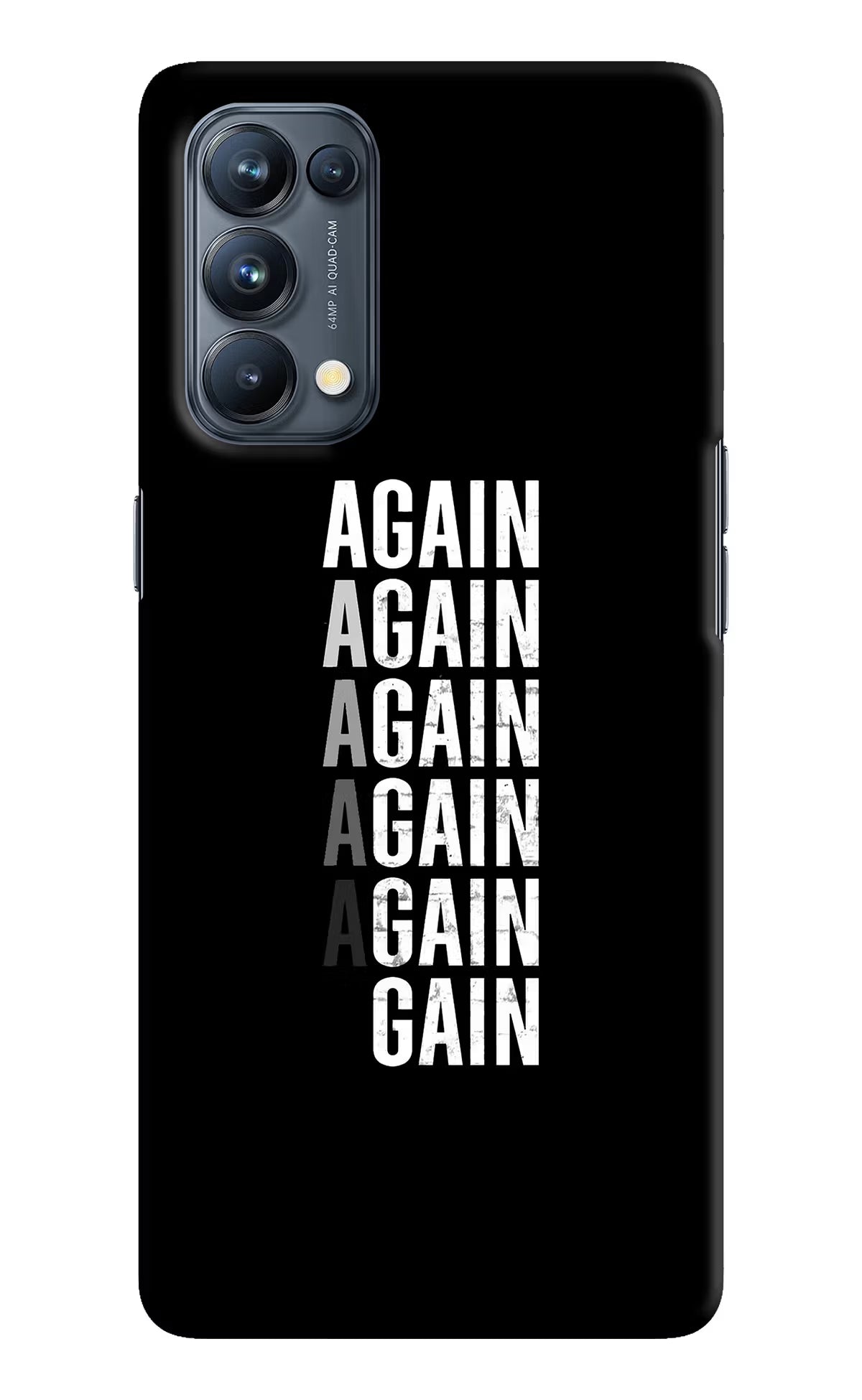 Again Again Gain Oppo Reno5 Pro 5G Hard Case Back Cover by Casekaro