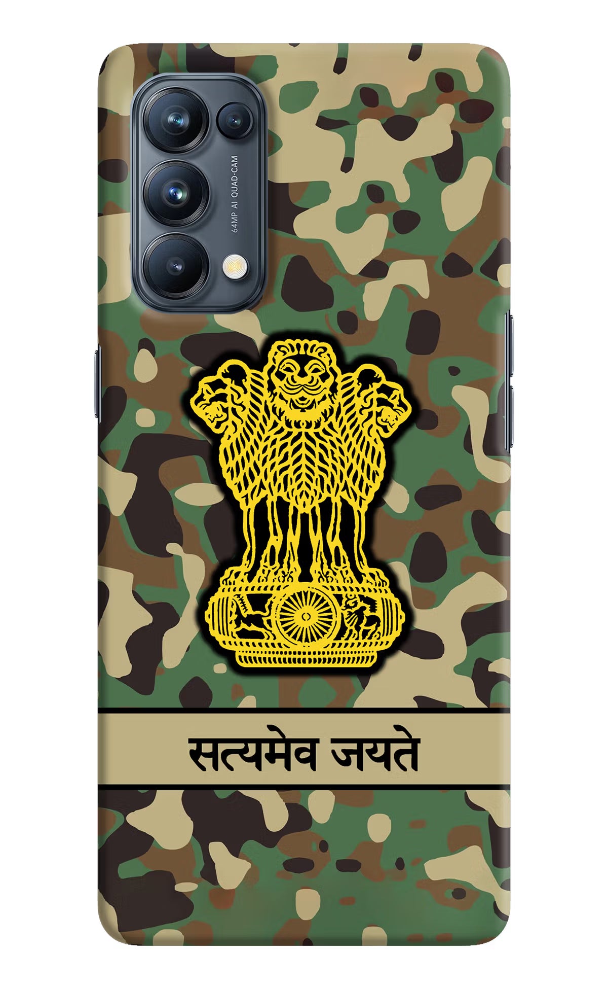 Satyamev Jayate Army Oppo Reno5 Pro 5G Hard Case Back Cover by Casekaro
