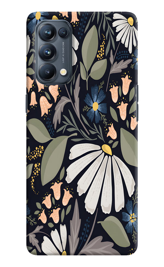 Flowers Art Oppo Reno5 Pro 5G Hard Case Back Cover by Casekaro