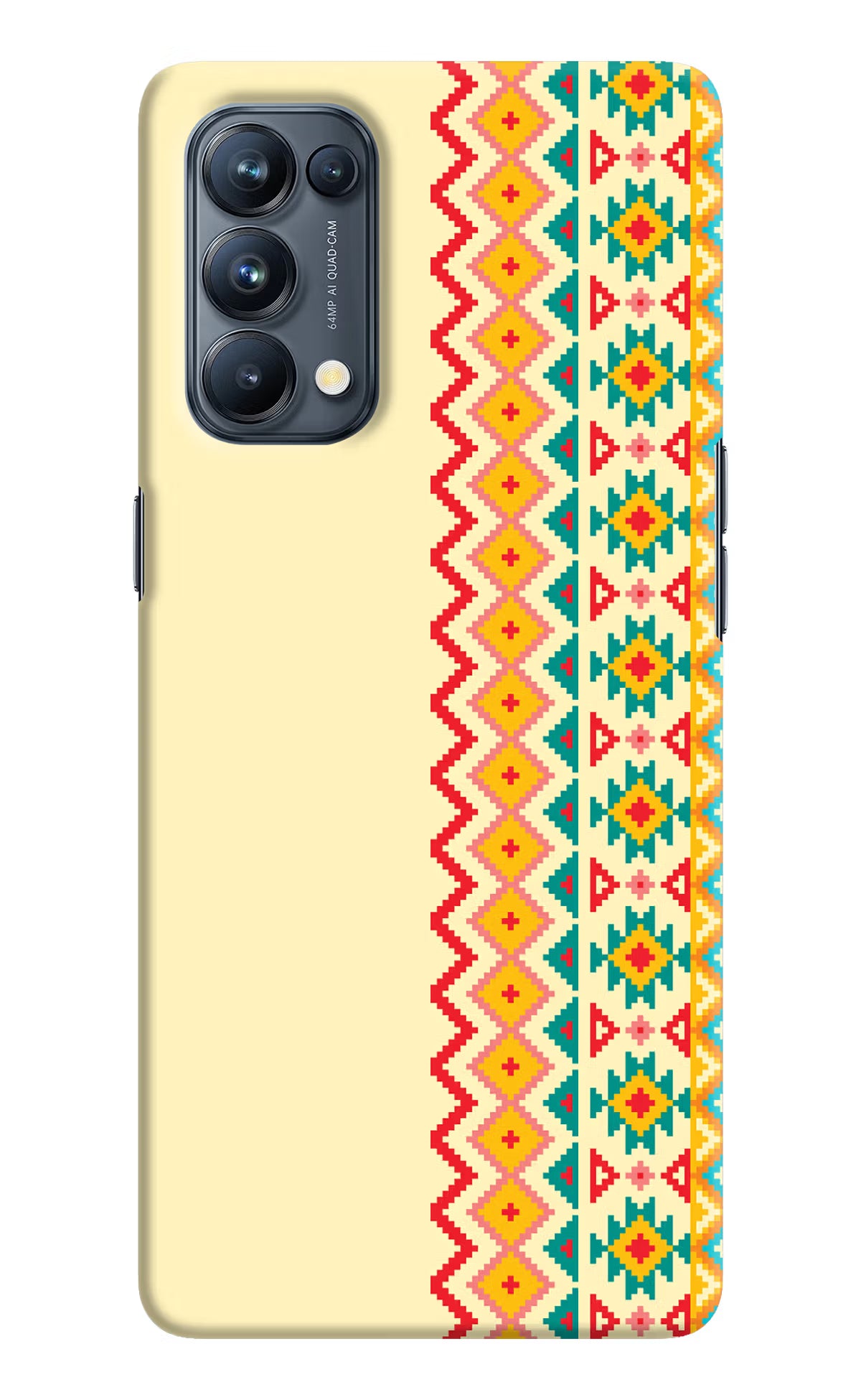 Ethnic Seamless Oppo Reno5 Pro 5G Hard Case Back Cover by Casekaro