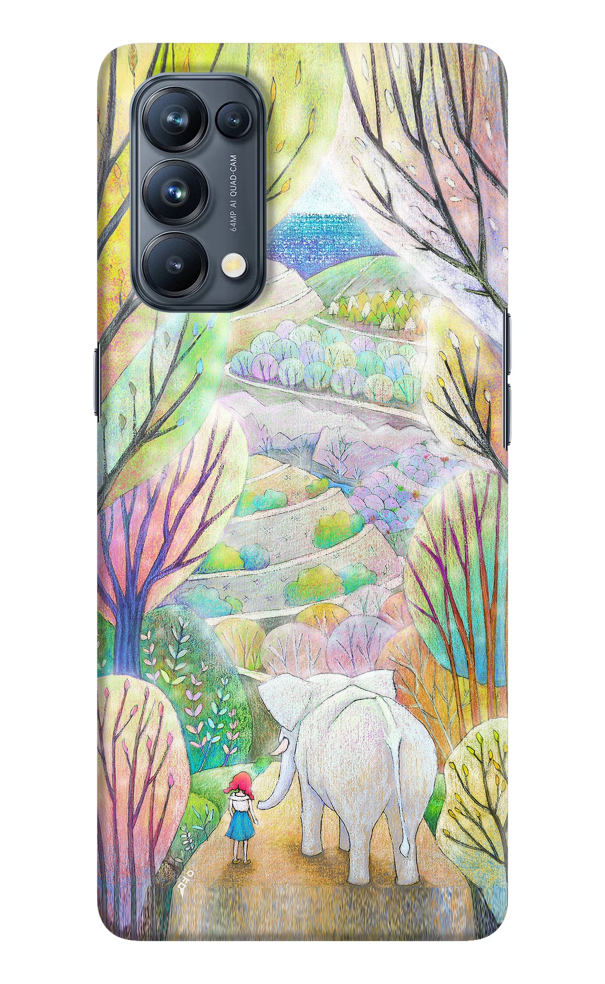 Nature Painting Oppo Reno5 Pro 5G Hard Case Back Cover by Casekaro