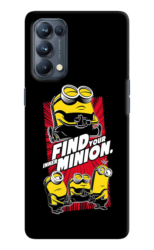Find your inner Minion Oppo Reno5 Pro 5G Hard Case Back Cover by Casekaro