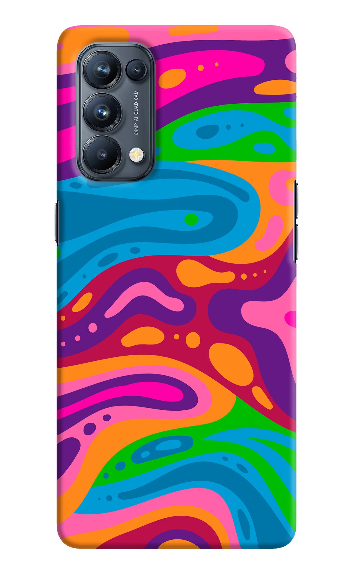 Trippy Pattern Oppo Reno5 Pro 5G Hard Case Back Cover by Casekaro