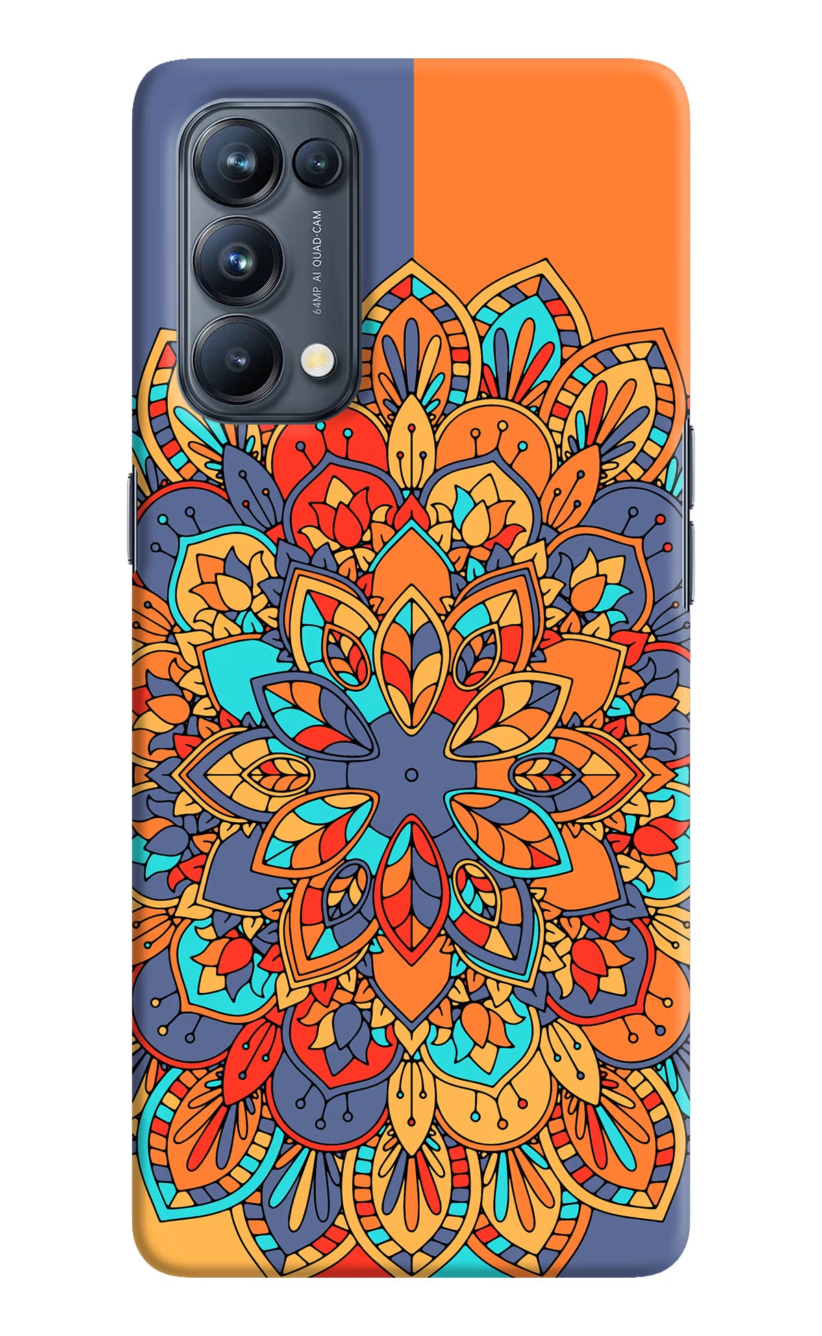 Color Mandala Oppo Reno5 Pro 5G Hard Case Back Cover by Casekaro