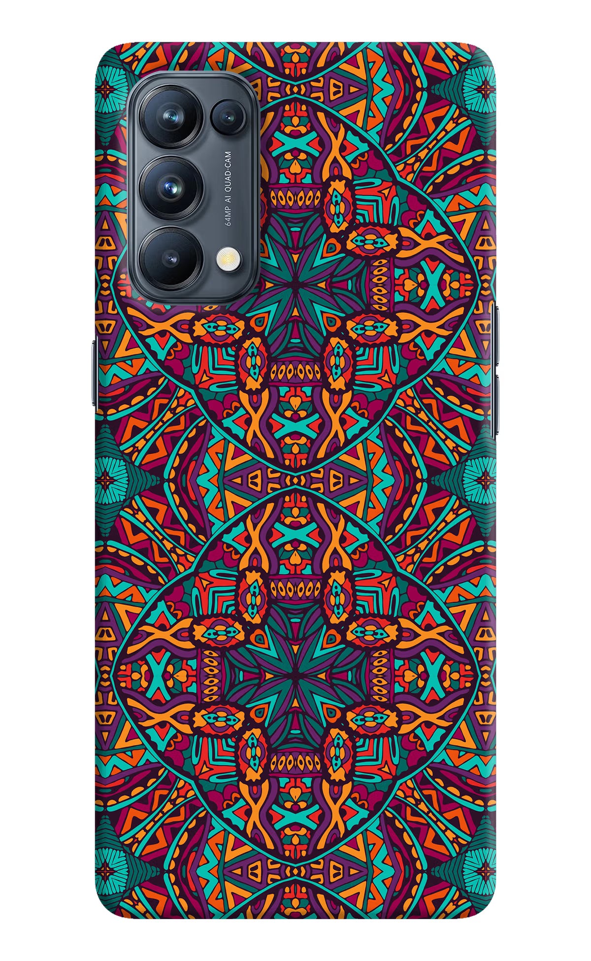 Colour Mandala Oppo Reno5 Pro 5G Hard Case Back Cover by Casekaro