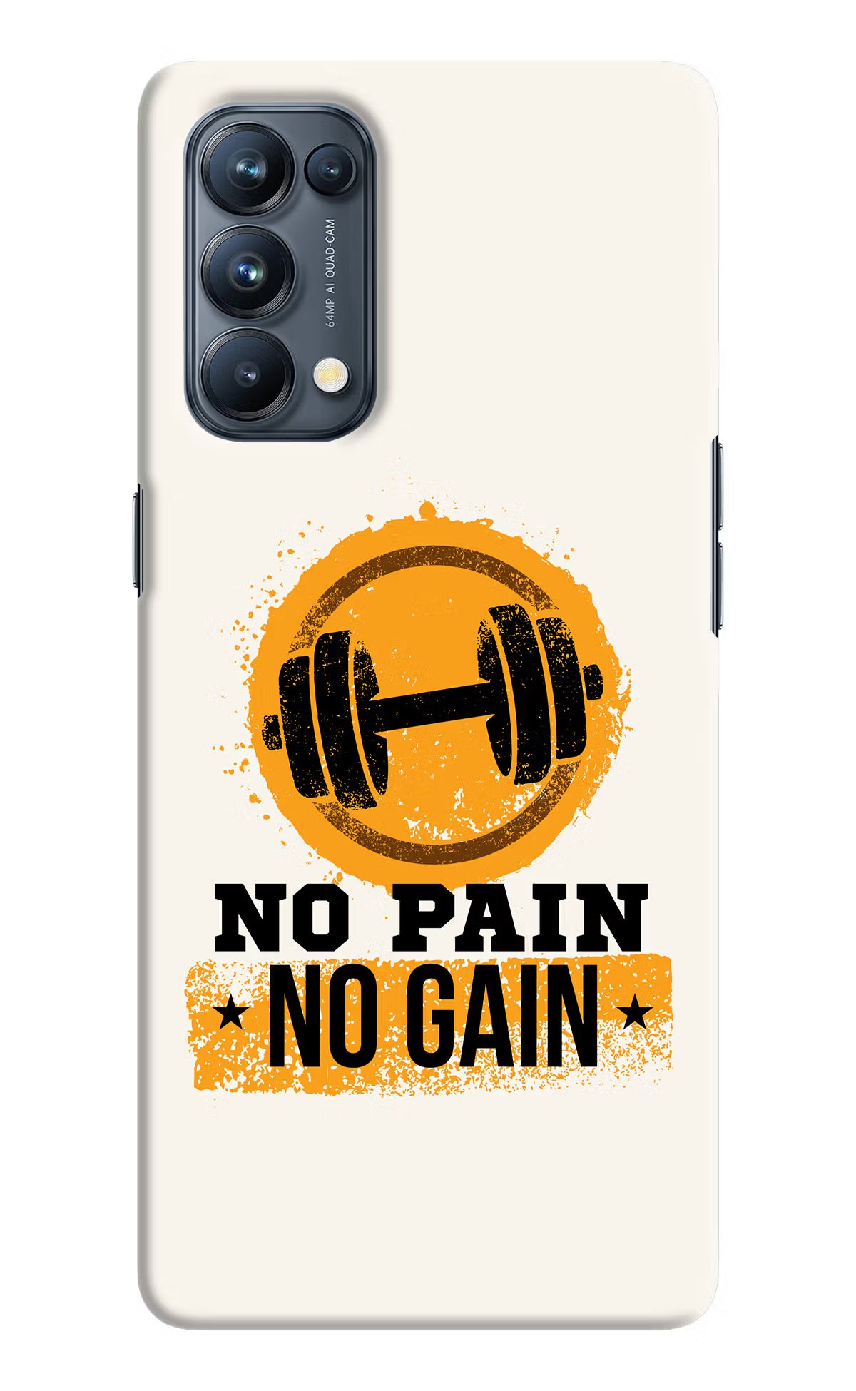 No Pain No Gain Oppo Reno5 Pro 5G Hard Case Back Cover by Casekaro