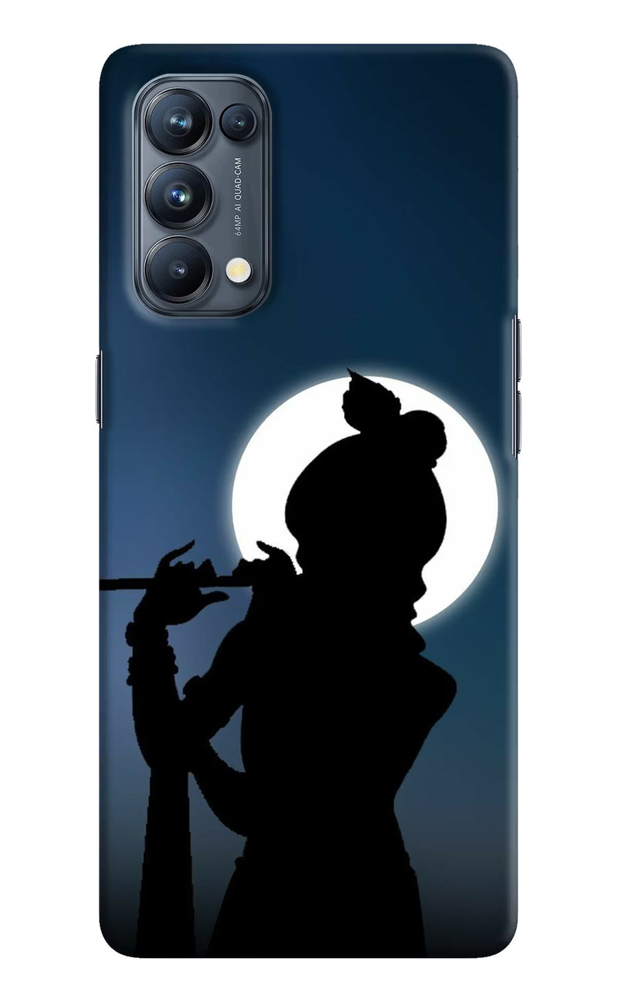 Shri Krishna Silhouette Oppo Reno5 Pro 5G Back Cover, Hard case