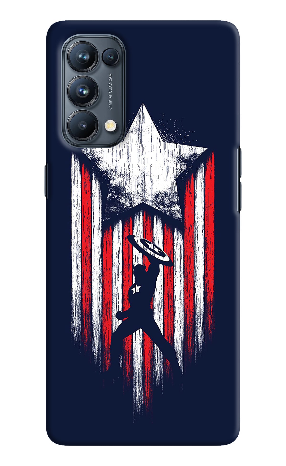 Captain America Marvel Art Oppo Reno5 Pro 5G Back Cover