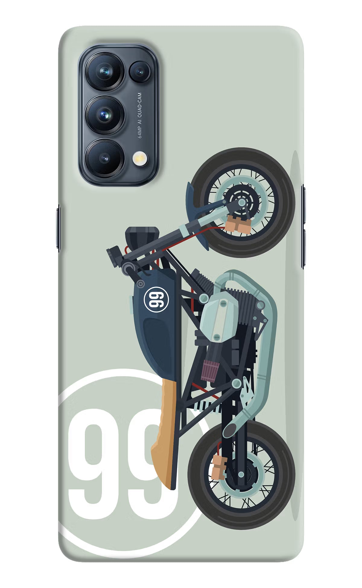 Classic Cafe Racer 99 Oppo Reno5 Pro 5G Hard Case Back Cover by Casekaro