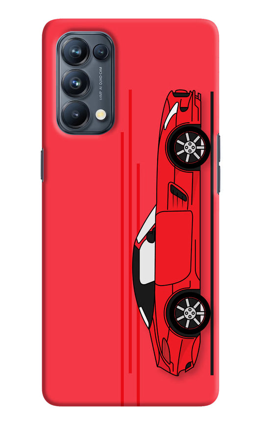 Red Velocity Oppo Reno5 Pro 5G Hard Case Back Cover by Casekaro