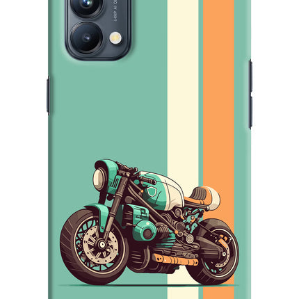 Striped Moto Drift Oppo Reno5 Pro 5G Hard Case Back Cover by Casekaro