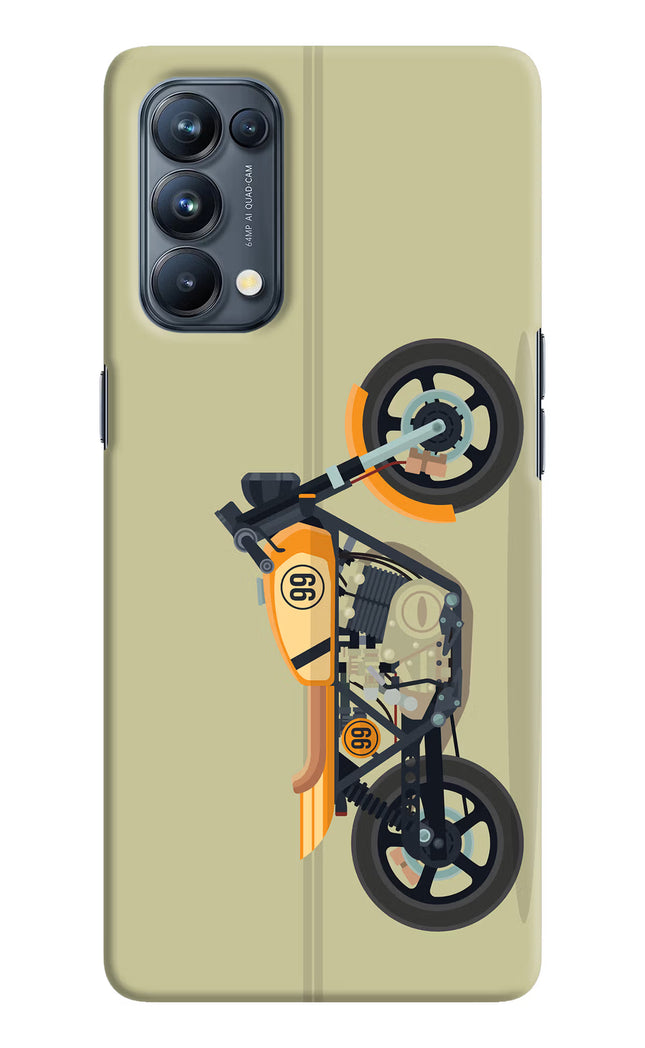 Vertical Speedster Oppo Reno5 Pro 5G Hard Case Back Cover by Casekaro